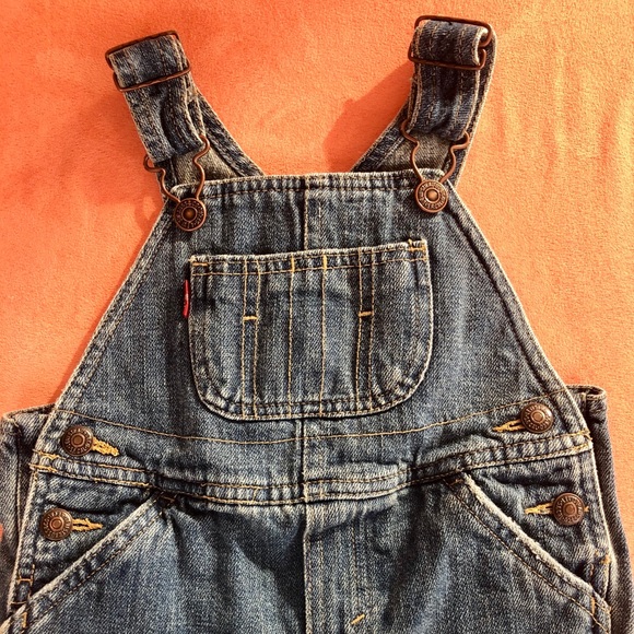 Levi’s blue jean overalls - Picture 3 of 7